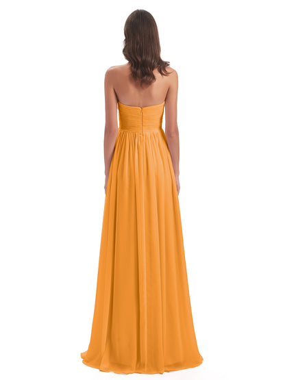 Sunny Floor Length Sweetheart Chiffon Bridesmaid Dresses