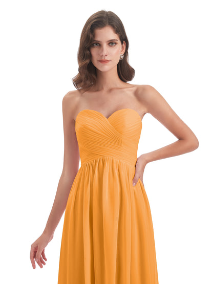 Sunny Floor Length Sweetheart Chiffon Bridesmaid Dresses