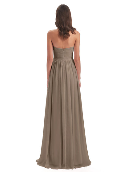 Sunny Floor Length Sweetheart Chiffon Bridesmaid Dresses