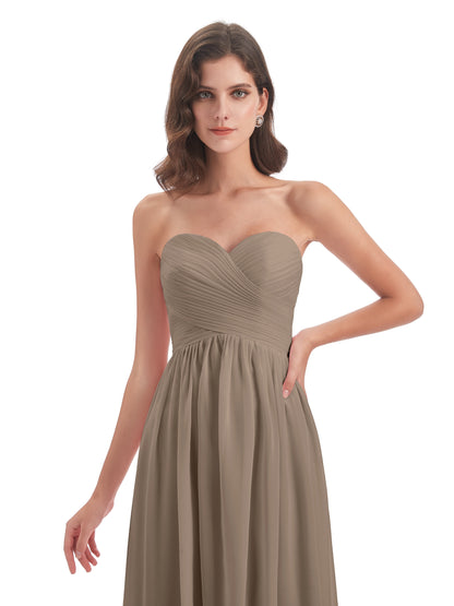 Sunny Floor Length Sweetheart Chiffon Bridesmaid Dresses