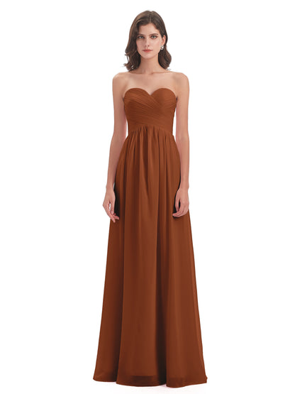 Sunny Floor Length Sweetheart Chiffon Bridesmaid Dresses