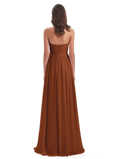 Sunny Floor Length Sweetheart Chiffon Bridesmaid Dresses