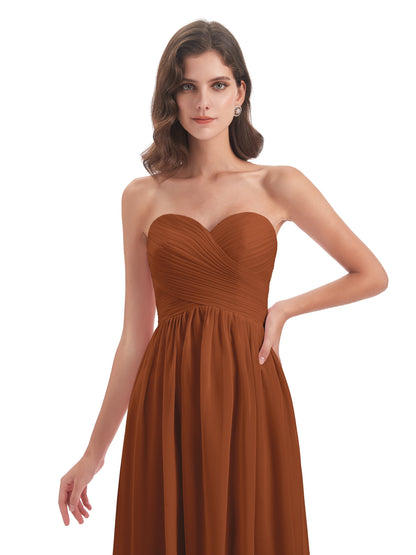 Sunny Floor Length Sweetheart Chiffon Bridesmaid Dresses