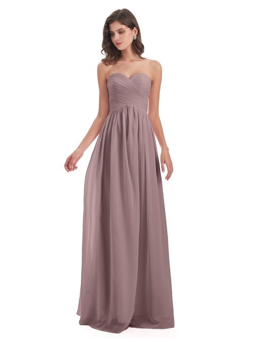 Sunny Floor Length Sweetheart Chiffon Bridesmaid Dresses