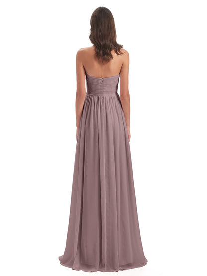 Sunny Floor Length Sweetheart Chiffon Bridesmaid Dresses