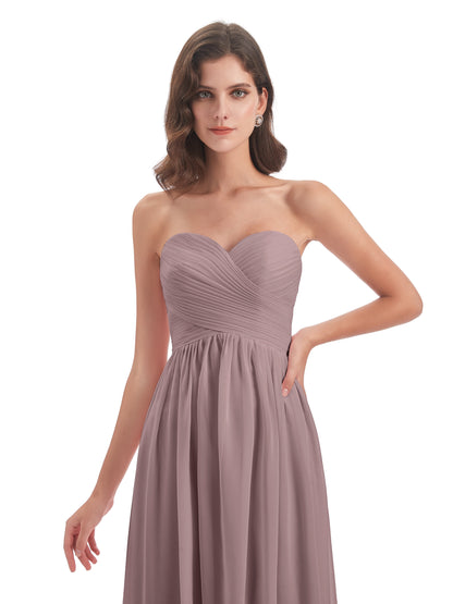 Sunny Floor Length Sweetheart Chiffon Bridesmaid Dresses