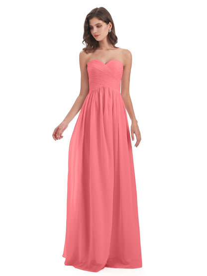 Sunny Floor Length Sweetheart Chiffon Bridesmaid Dresses