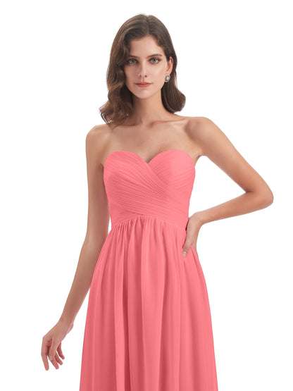 Sunny Floor Length Sweetheart Chiffon Bridesmaid Dresses
