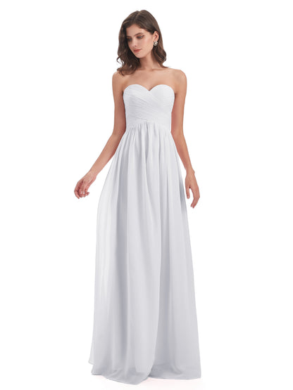 Sunny Floor Length Sweetheart Chiffon Bridesmaid Dresses