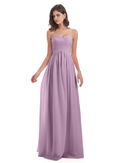 Sunny Floor Length Sweetheart Chiffon Bridesmaid Dresses