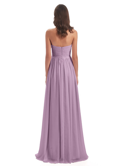 Sunny Floor Length Sweetheart Chiffon Bridesmaid Dresses
