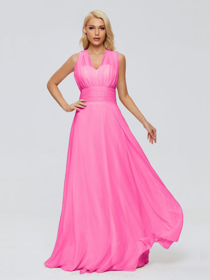 Ximena Straps Ribbon Chiffon Bridesmaid Dresses