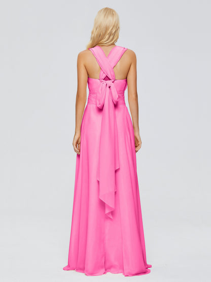 Ximena Straps Ribbon Chiffon Bridesmaid Dresses