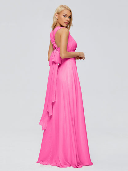 Ximena Straps Ribbon Chiffon Bridesmaid Dresses