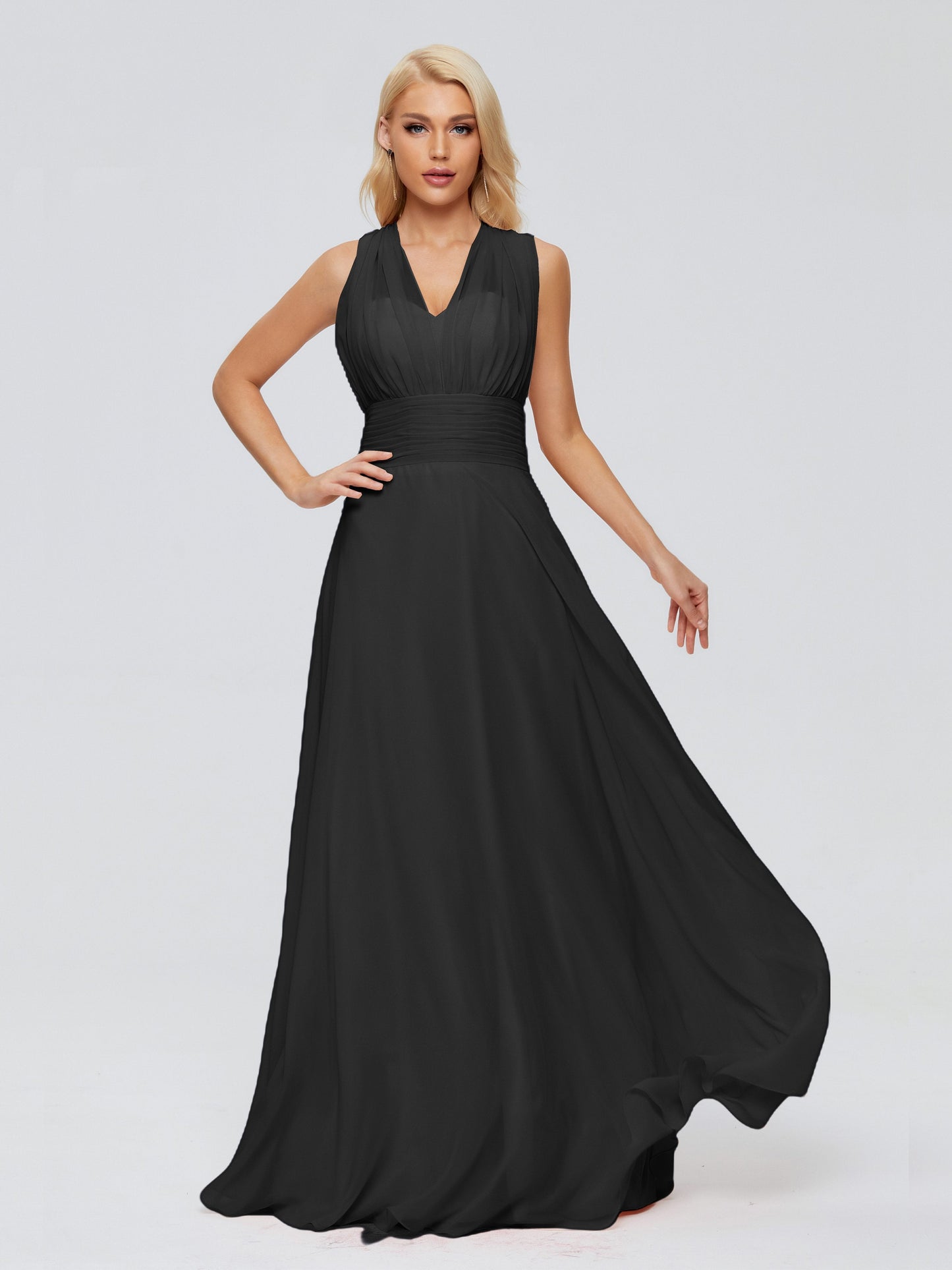 Ximena Straps Ribbon Chiffon Bridesmaid Dresses