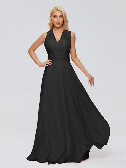 Ximena Straps Ribbon Chiffon Bridesmaid Dresses