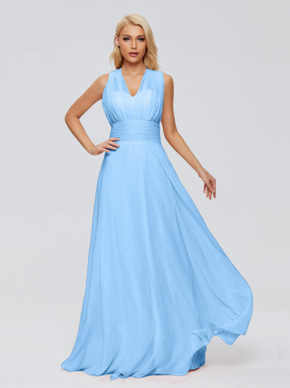 Ximena Straps Ribbon Chiffon Bridesmaid Dresses