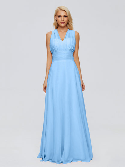 Ximena Straps Ribbon Chiffon Bridesmaid Dresses