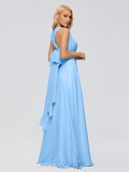 Ximena Straps Ribbon Chiffon Bridesmaid Dresses