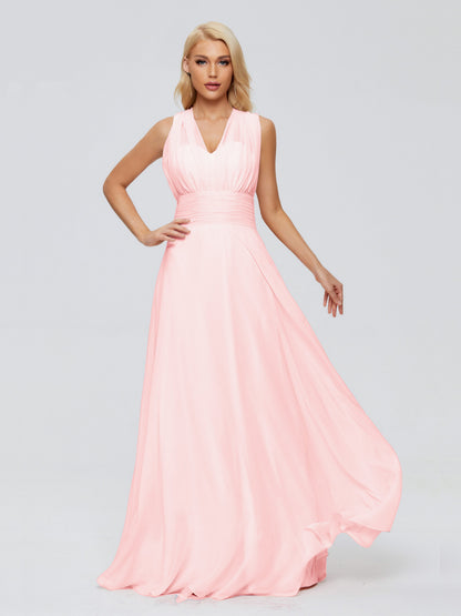 Ximena Straps Ribbon Chiffon Bridesmaid Dresses