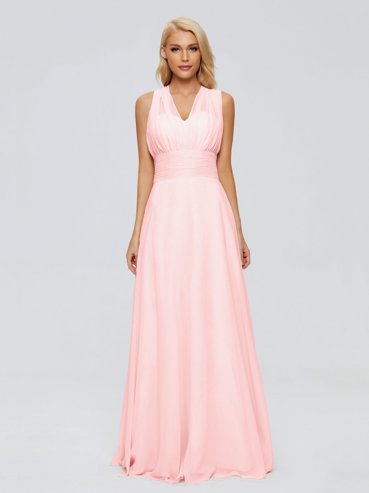 Ximena Straps Ribbon Chiffon Bridesmaid Dresses