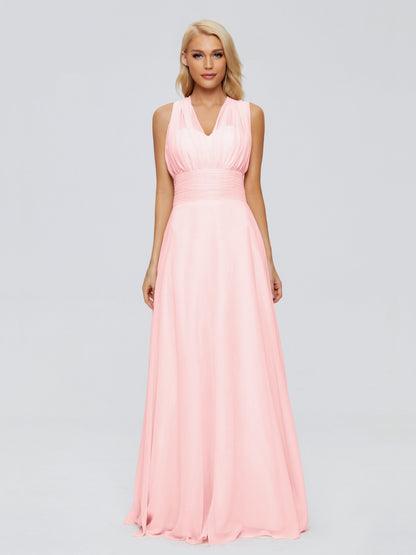 Ximena Straps Ribbon Chiffon Bridesmaid Dresses