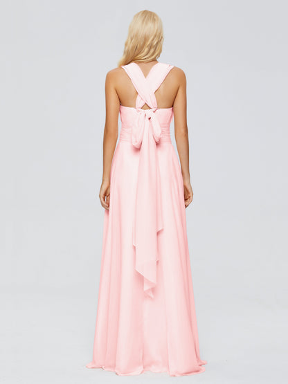 Ximena Straps Ribbon Chiffon Bridesmaid Dresses