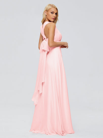 Ximena Straps Ribbon Chiffon Bridesmaid Dresses