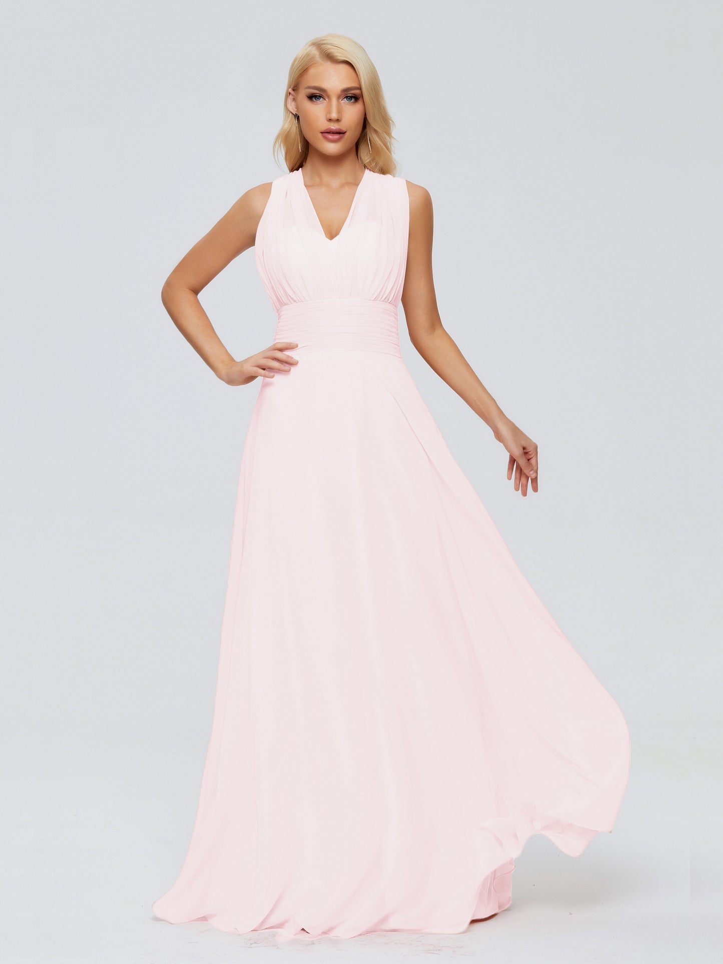 Ximena Straps Ribbon Chiffon Bridesmaid Dresses
