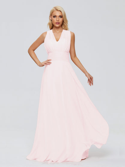 Ximena Straps Ribbon Chiffon Bridesmaid Dresses