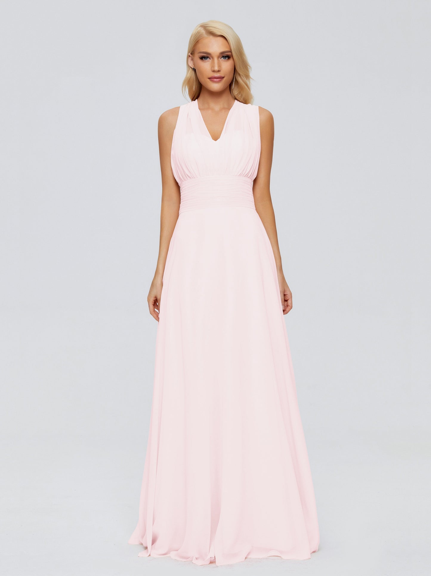 Ximena Straps Ribbon Chiffon Bridesmaid Dresses