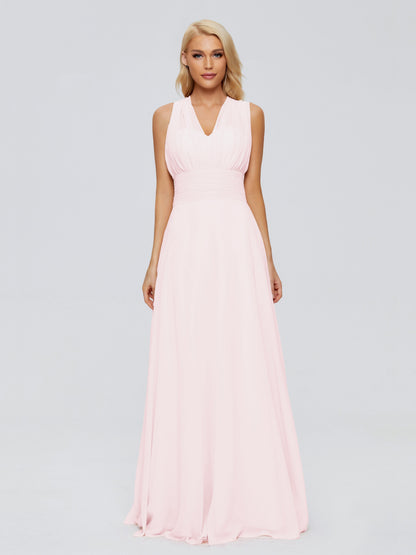 Ximena Straps Ribbon Chiffon Bridesmaid Dresses