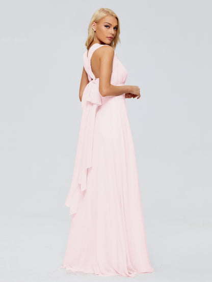 Ximena Straps Ribbon Chiffon Bridesmaid Dresses