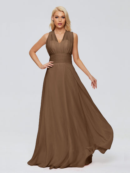 Ximena Straps Ribbon Chiffon Bridesmaid Dresses