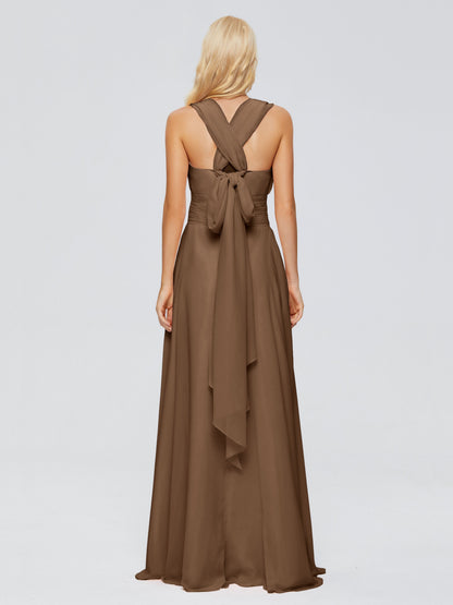 Ximena Straps Ribbon Chiffon Bridesmaid Dresses