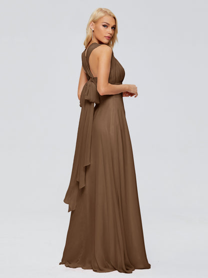 Ximena Straps Ribbon Chiffon Bridesmaid Dresses