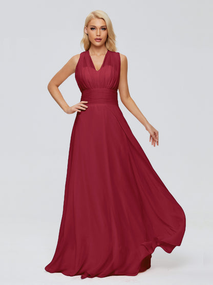 Ximena Straps Ribbon Chiffon Bridesmaid Dresses