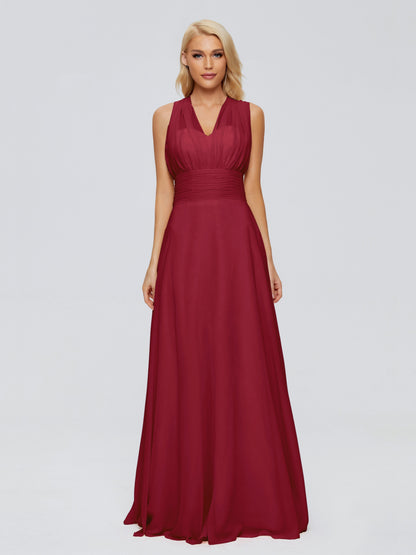 Ximena Straps Ribbon Chiffon Bridesmaid Dresses