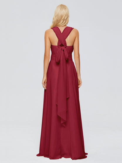 Ximena Straps Ribbon Chiffon Bridesmaid Dresses