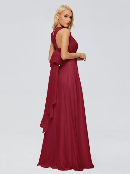 Ximena Straps Ribbon Chiffon Bridesmaid Dresses