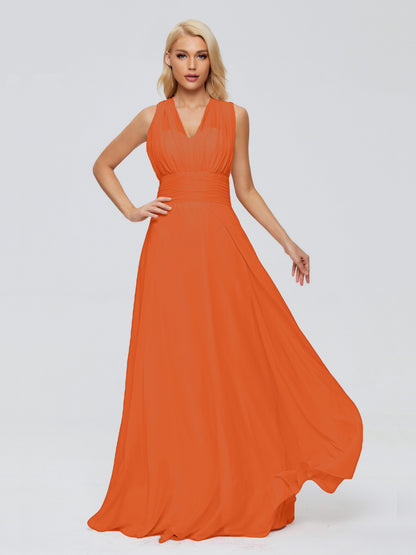 Ximena Straps Ribbon Chiffon Bridesmaid Dresses