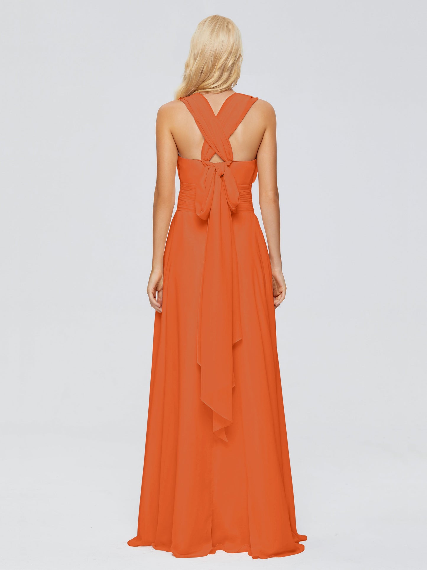 Ximena Straps Ribbon Chiffon Bridesmaid Dresses