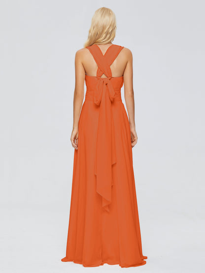 Ximena Straps Ribbon Chiffon Bridesmaid Dresses
