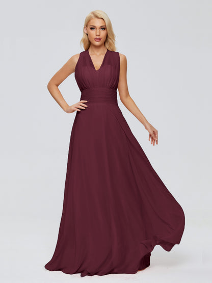 Ximena Straps Ribbon Chiffon Bridesmaid Dresses