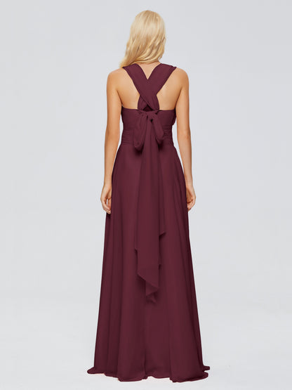 Ximena Straps Ribbon Chiffon Bridesmaid Dresses