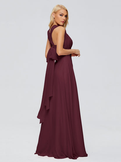 Ximena Straps Ribbon Chiffon Bridesmaid Dresses