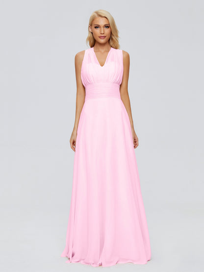 Ximena Straps Ribbon Chiffon Bridesmaid Dresses