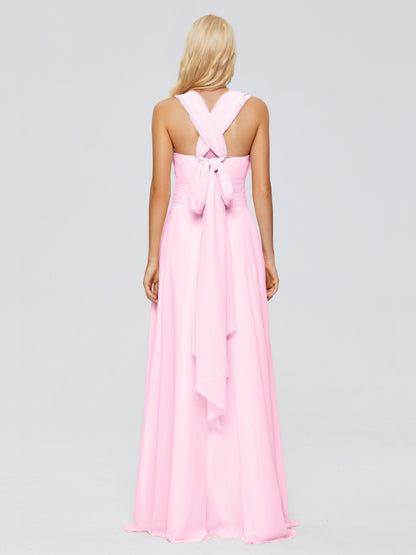 Ximena Straps Ribbon Chiffon Bridesmaid Dresses