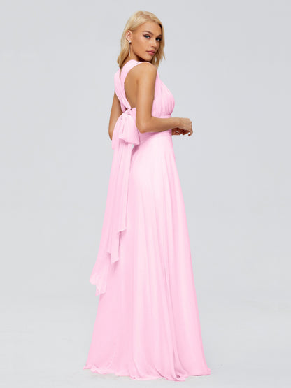 Ximena Straps Ribbon Chiffon Bridesmaid Dresses
