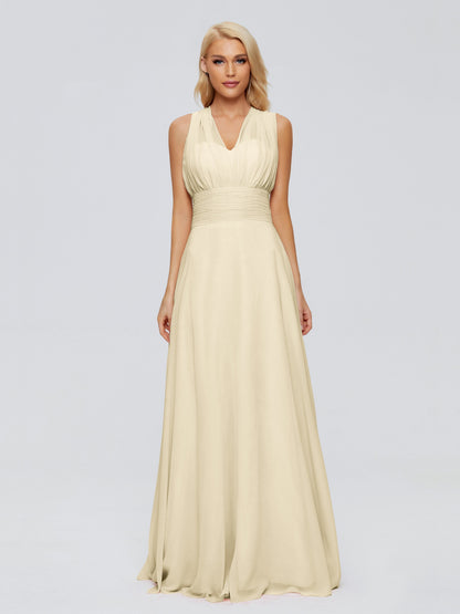 Ximena Straps Ribbon Chiffon Bridesmaid Dresses